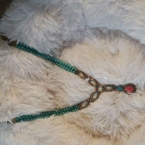 HEIDI DAUS TURQUOISE & COROL NECKLACE